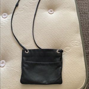 Leather side satchel